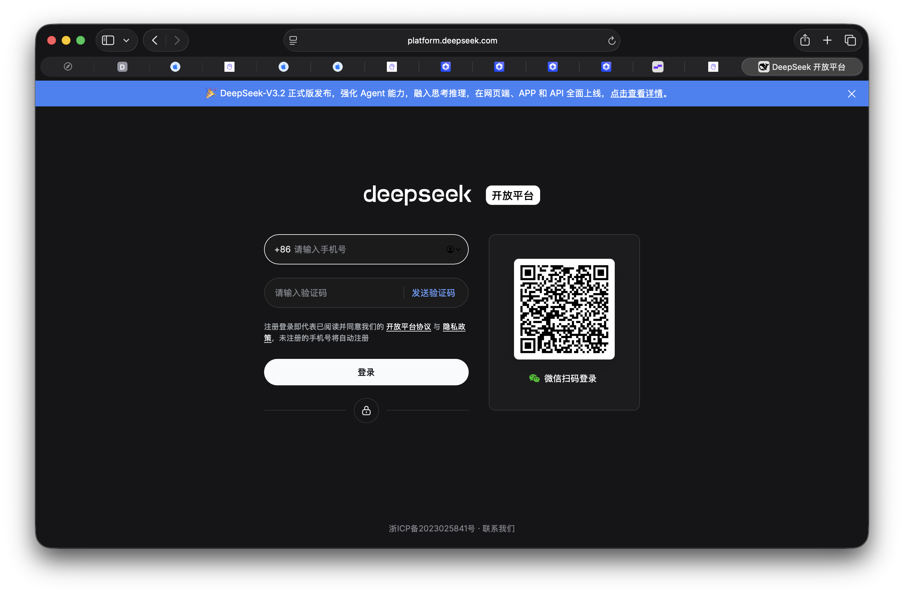 DeepSeek注册页面